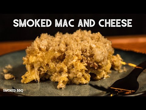 Smoked Mac and Cheese Topped With Crushed Pork Crackling