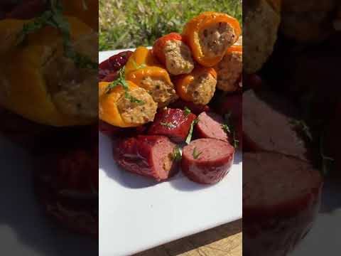 Smoked Stuffed Pepper Poppers (Non-Spicy Jalapeño Poppers) #Shorts
