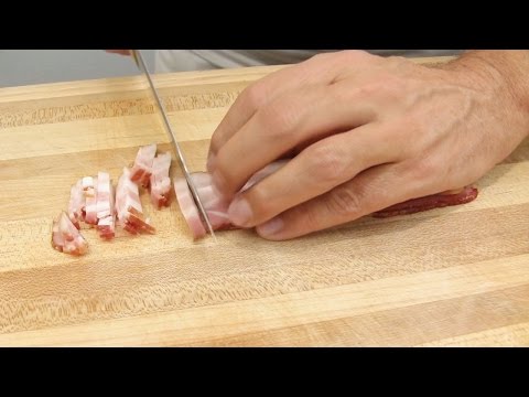How to Cut Bacon into Lardons - Bacon to Lardons - Cooking with Bacon
