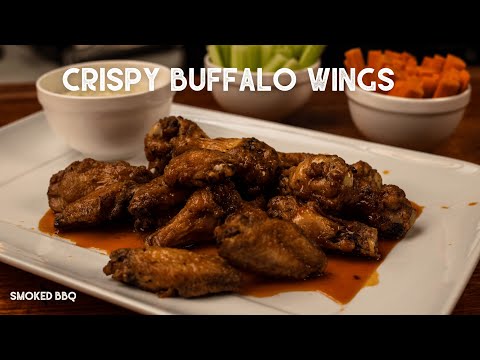 Crispy BBQ Buffalo Wings With Blue Cheese Dipping Sauce