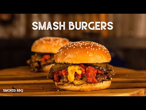 Grilled Smash Burgers with Homemade Spicy Ketchup