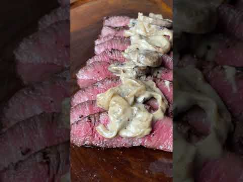 Grilled Flat Iron Steak With Creamy Mushroom Sauce #Shorts