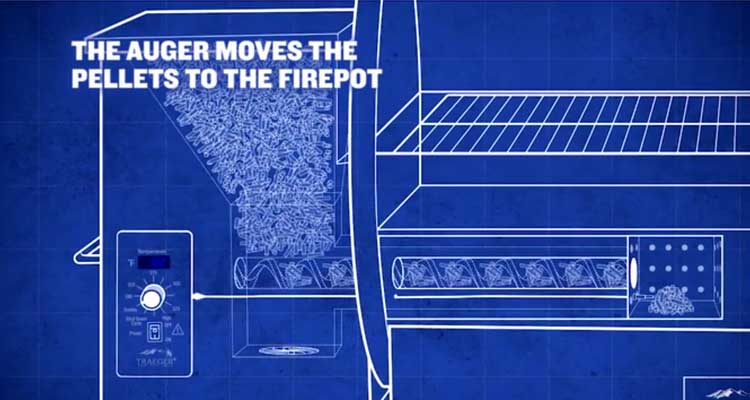 Pellet grill auger system