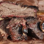 smoked beef short ribs on butcher paper