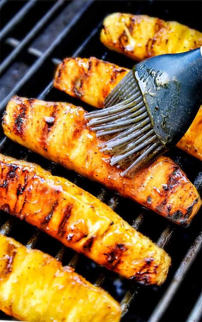 Caramelized grilled pineapple