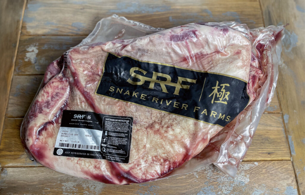 Wagyu brisket raw meat from snake river farms