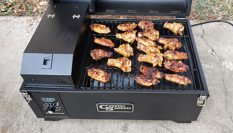 cooking chicken on Country Smokers The Traveler