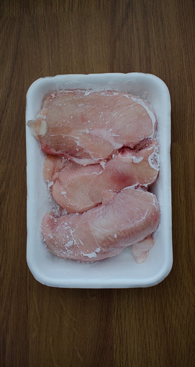 Frozen chicken meat cuts