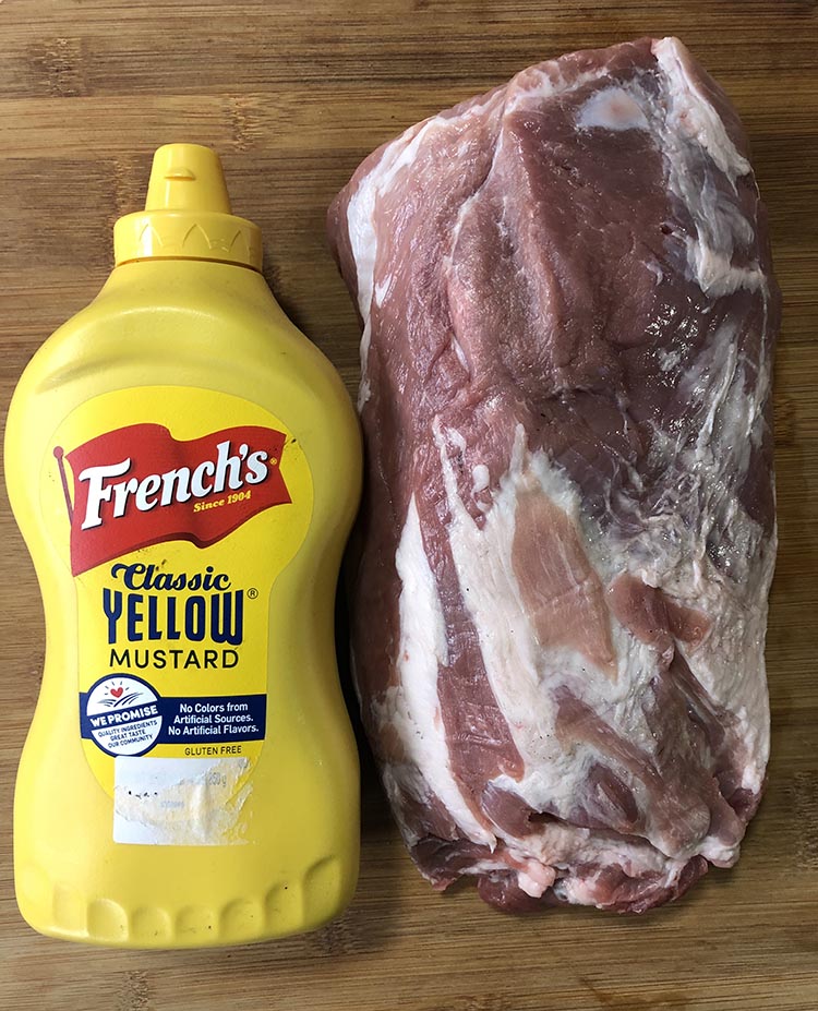 pork butt and mustard