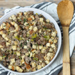 smoked sausage stuffing with herbs