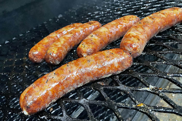 Irish sausage in a smoker