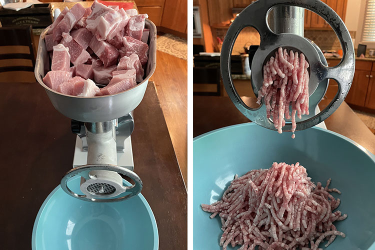 grinding pork meat! your maker grinder