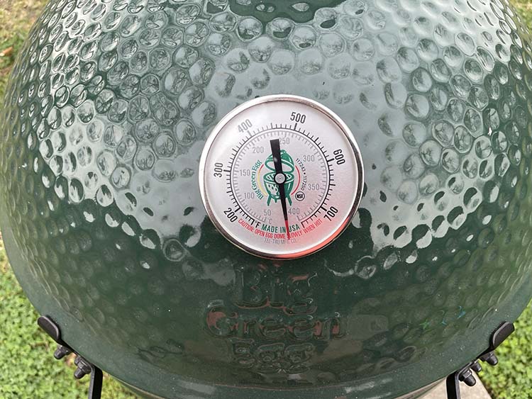 Big Green Egg kamado grill dome thermometer
