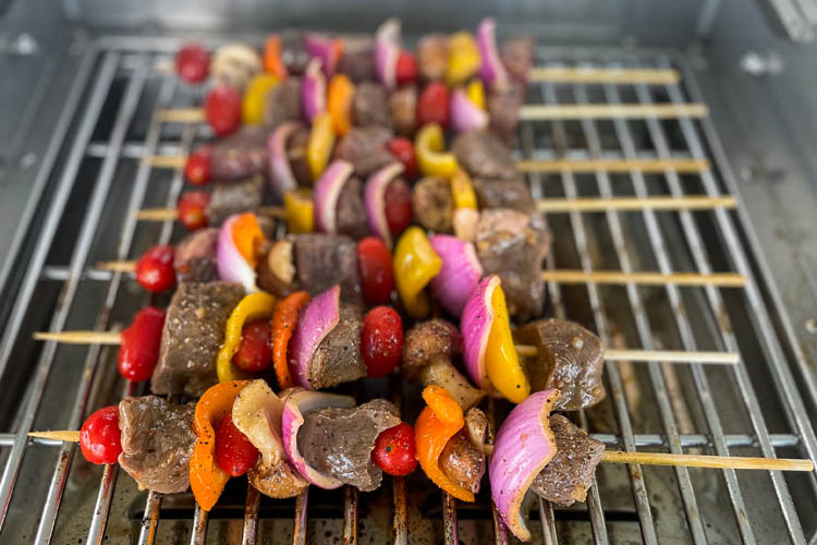 kebobs on the grill