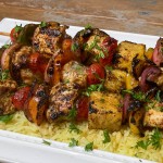 grilled chicken kebobs with chili lime butter