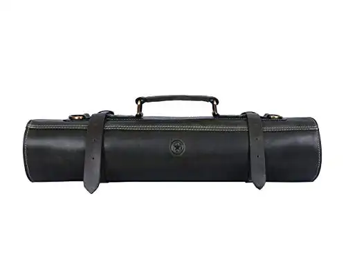 Leather Knife Roll Storage Bag