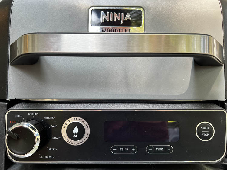 Ninja Woodfire Electric Grill control panel