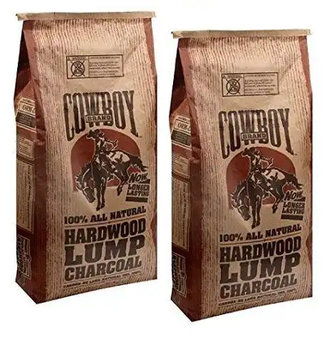 Cowboy Brand Hardwood Lump Charcoal - 20 LBS (2 Pack)