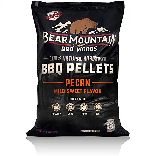 BEAR MOUNTAIN Premium BBQ WOODS 100% All-Natural Hardwood Pellets - Pecan