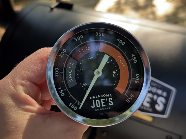 oklahoma joe’s highland temperature gauge