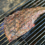 smoked tri tip on charcoal grill