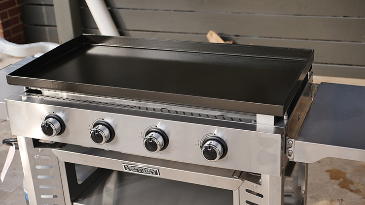 Victory propane gas griddle porcelain top