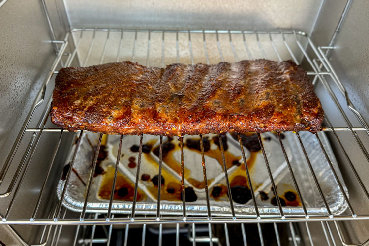 ribs after cooking for 3 hours