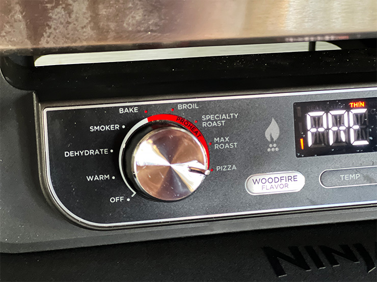 Ninja Woodfire Oven settings controller