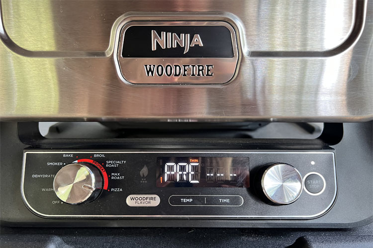 ninja woodfire oven in preheat mode
