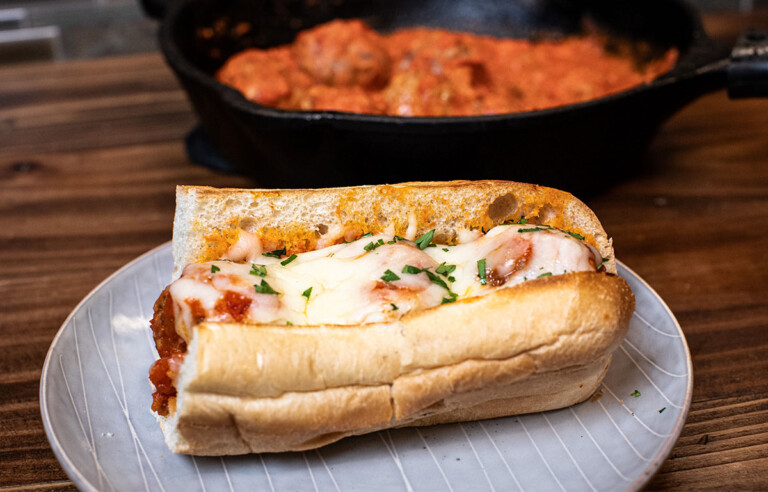smoked meatball sub