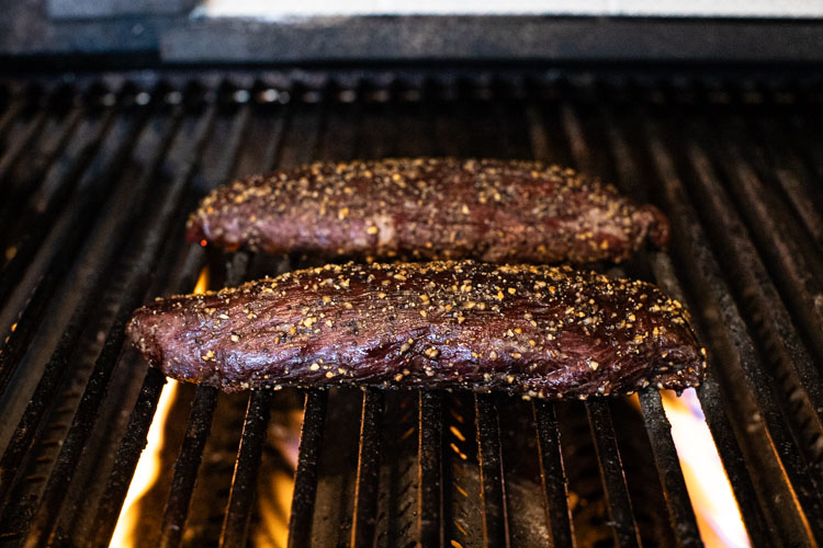 reverse searing a teres major steak on the grill