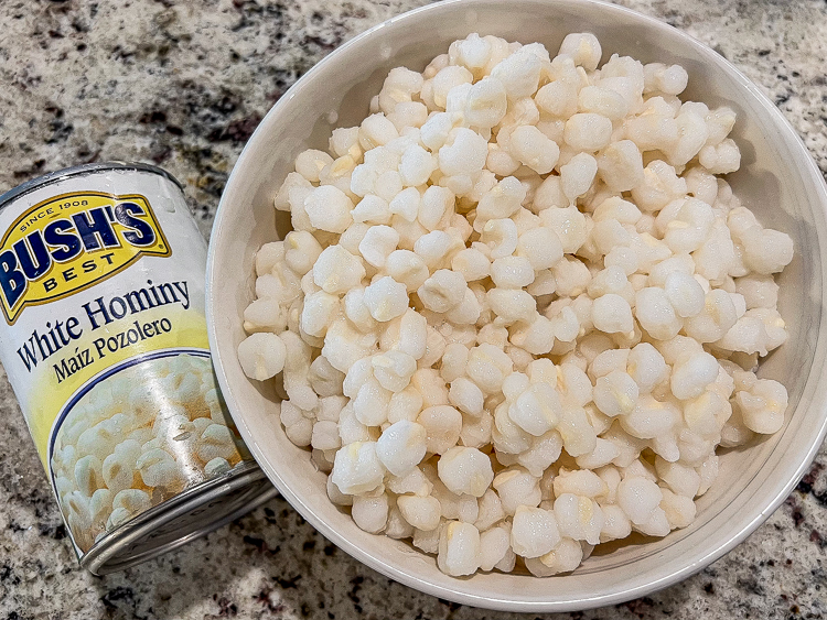 hominy in a white bowl