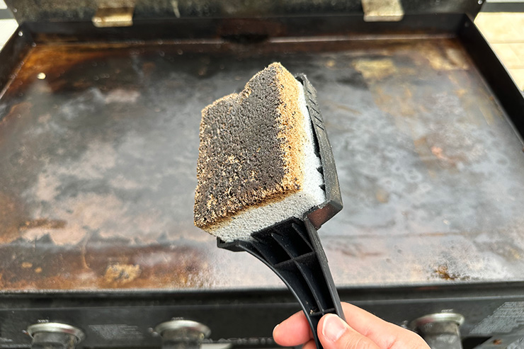 griddle cleaning brick