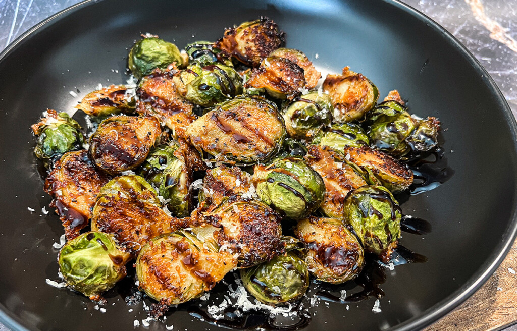 smoked balsamic brussels sprouts