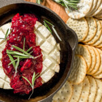 smoked brie with cranberry sauce