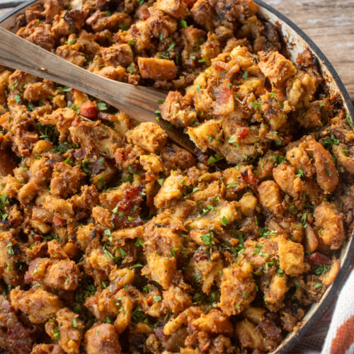 smoked bacon and brioche stuffing