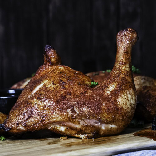 smoked chicken quarters